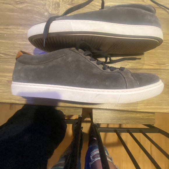 ALLEN EDMONDS SZ 10 men\'s glll10kooʻoʻ brown leather court side lace up sneakers